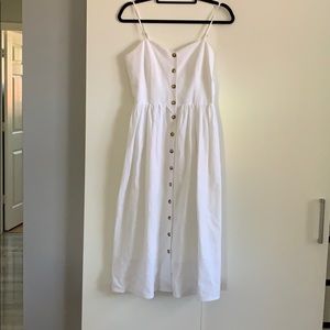 White midi dress